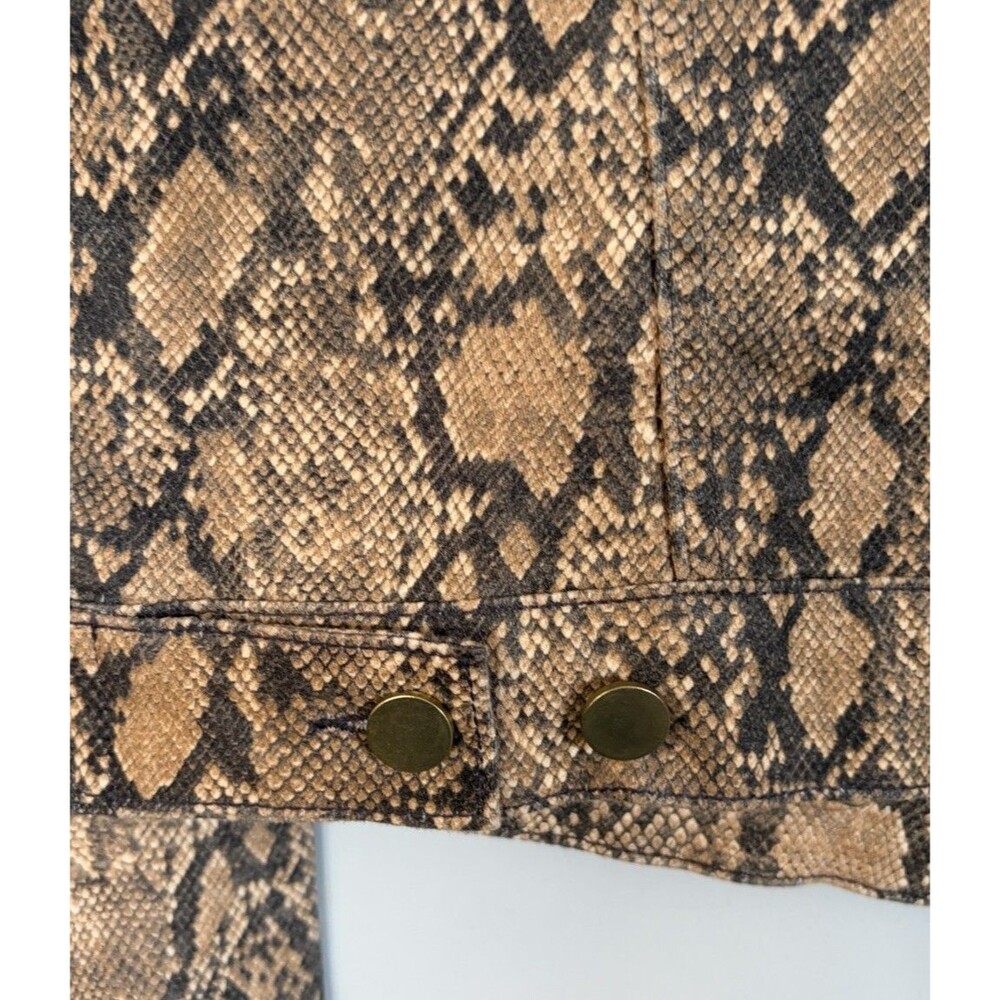 Frame FRAME Women’s Coated Python Button Jacket S… - image 6